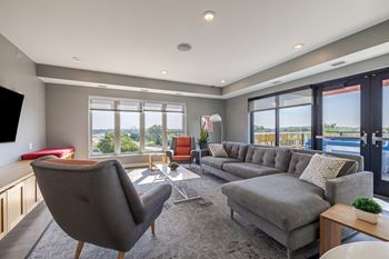 Hello apartments social hub and resident clubhouse